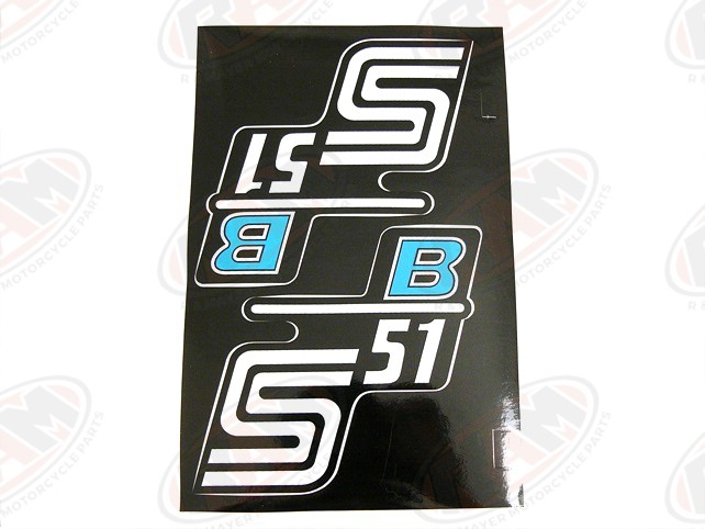 Aufkleber für Simson S51 Enduro Seitendeckel Sticker Logo Emblem